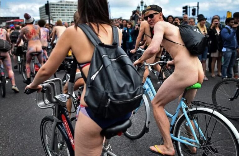 Bare and Bold: London’s World Naked Bike Ride 2023